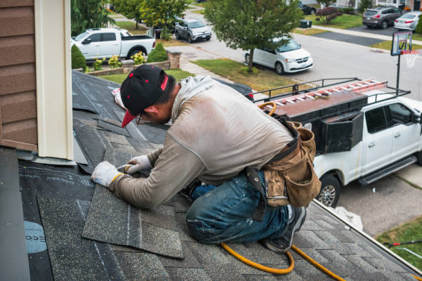 Professional Roofing technician working in Baden, PA